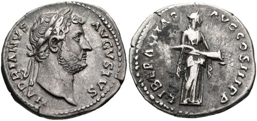 Denário de Adriano - Imperador Romano 