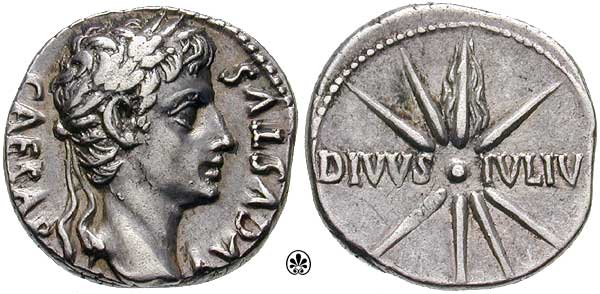 Moeda de Augusto - o Jovem Imperador Romano