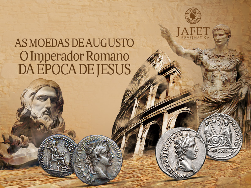 Veja as moedas de Augusto - Imperador Romano do tempo de Jesus