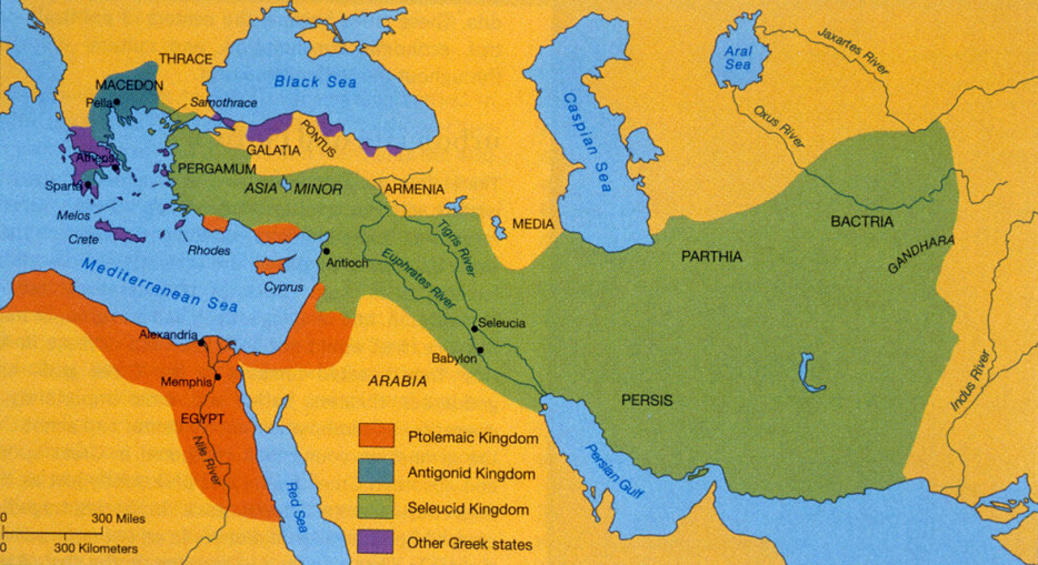 O território incial da Dinastia Ptolemaica.