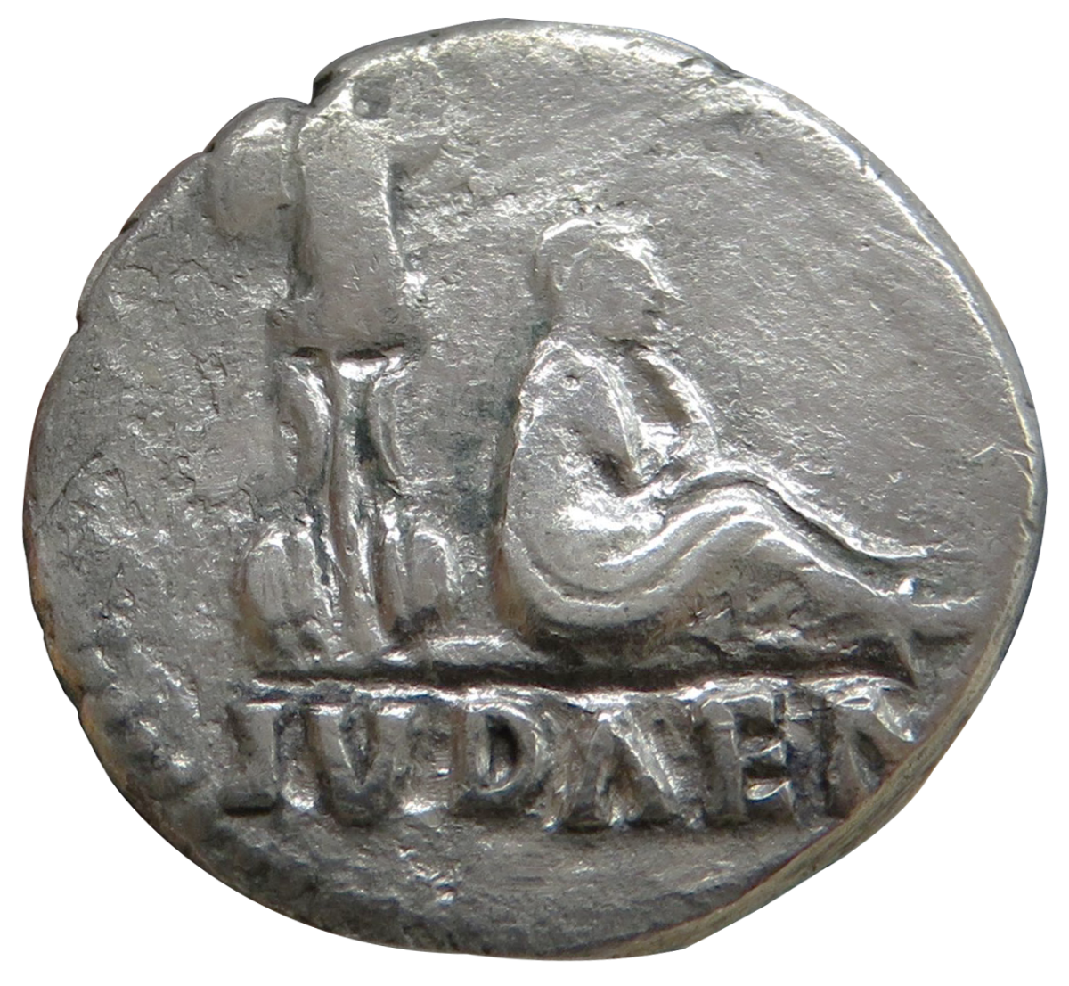 Denário de Prata histórico romano Judaea Capta de Vespasian