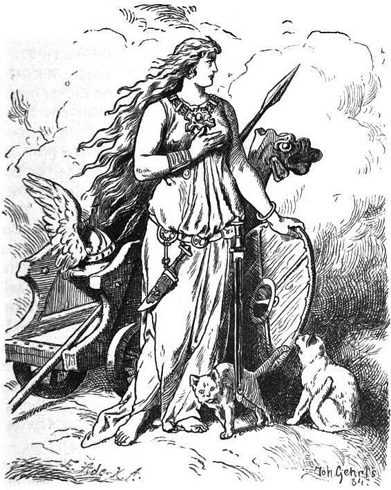 Freia, da mitologia nórdica, é considerada uma das principais deusas da fertilidade