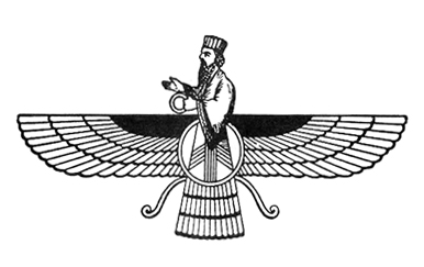 O faravahar é um dos principais símbolos da seita do zoroastrismo e representa a alma humana antes do nascimento e após a morte!