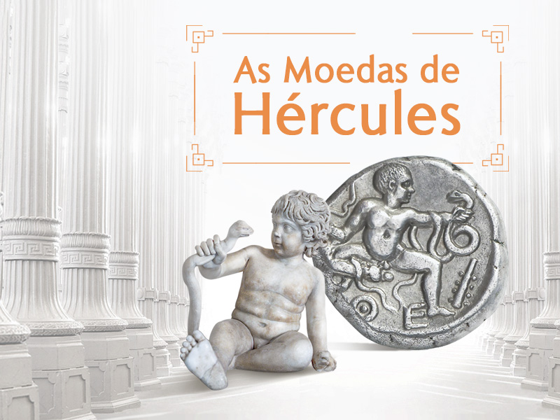 Conheça a história de Hércules, o herói mais famoso da mitologia greco-roma, através das moedas da época!