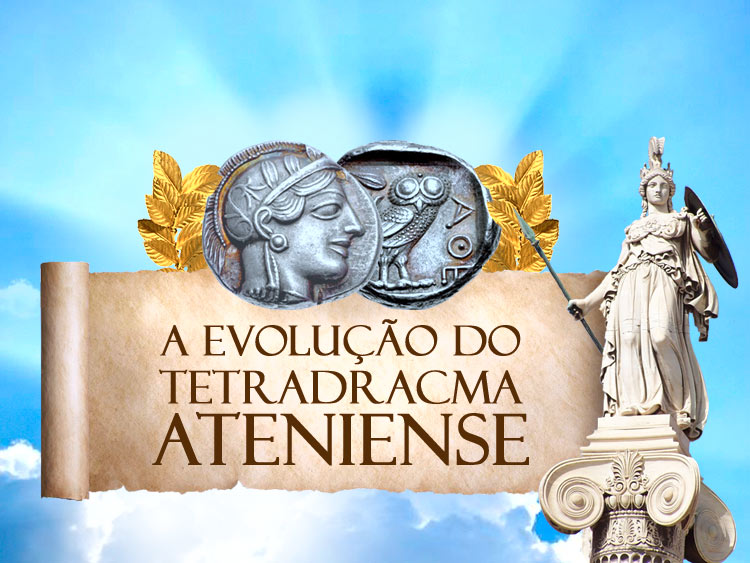 Confira a evolução do tetradracma ateniense com a figura da coruja de Atena.