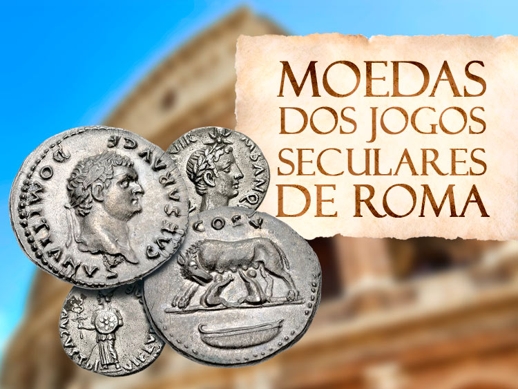 As moedas dos jogos seculares do Império  Romano.