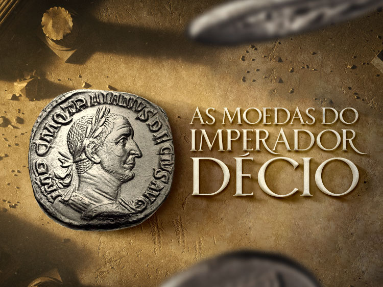 Confira as moedas do imperador Décio.