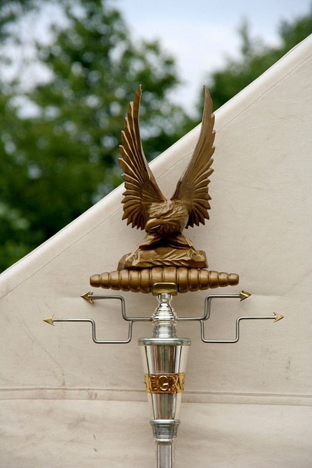 Representação da águia legionária, símbolo do exército romano.