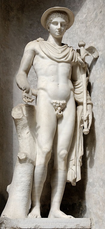 Estátua romana do deus Mercúrio