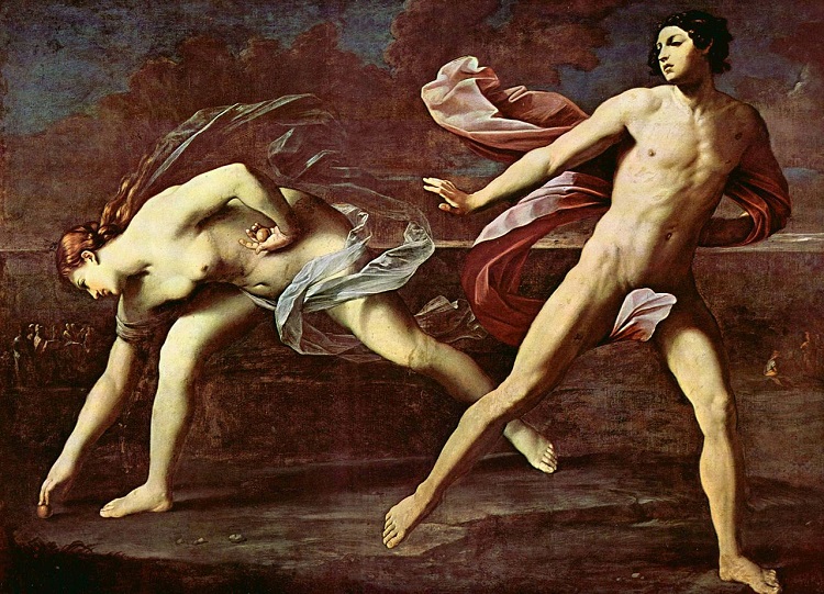 Pintura da mitologia de Atalanta e Hipomene.