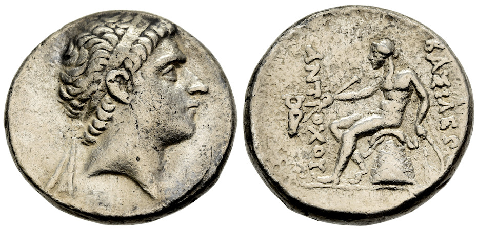 Tetradracma do rei selêucida Antíoco III, o Grande.