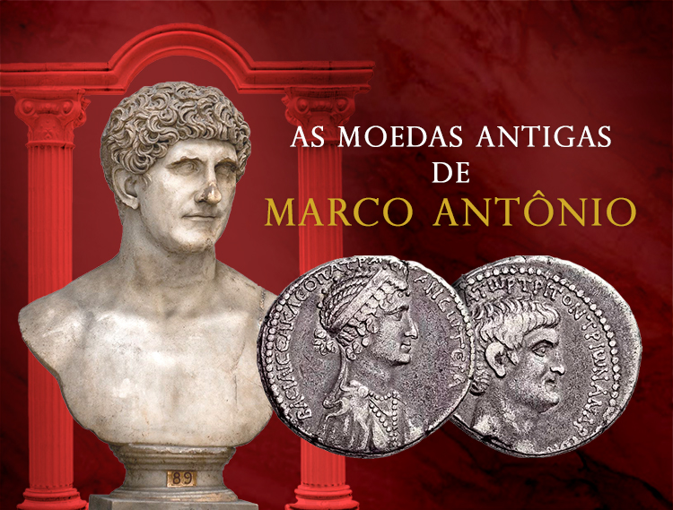 Conheça a história de Marco Antônio pelas moedas antigas.