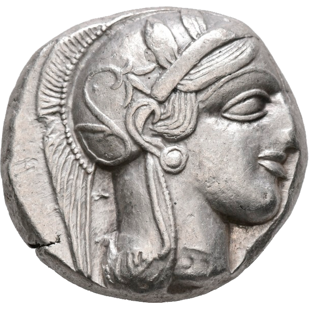 Fabuloso Tetradracma de Prata da Coruja de Athenas _ Attica – Athens , Extremely Fine!!Crista Completa No Capacete