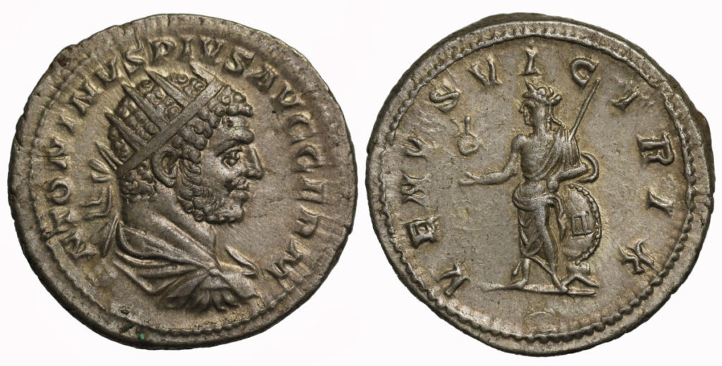 Antoniniano do imperador Caracala.