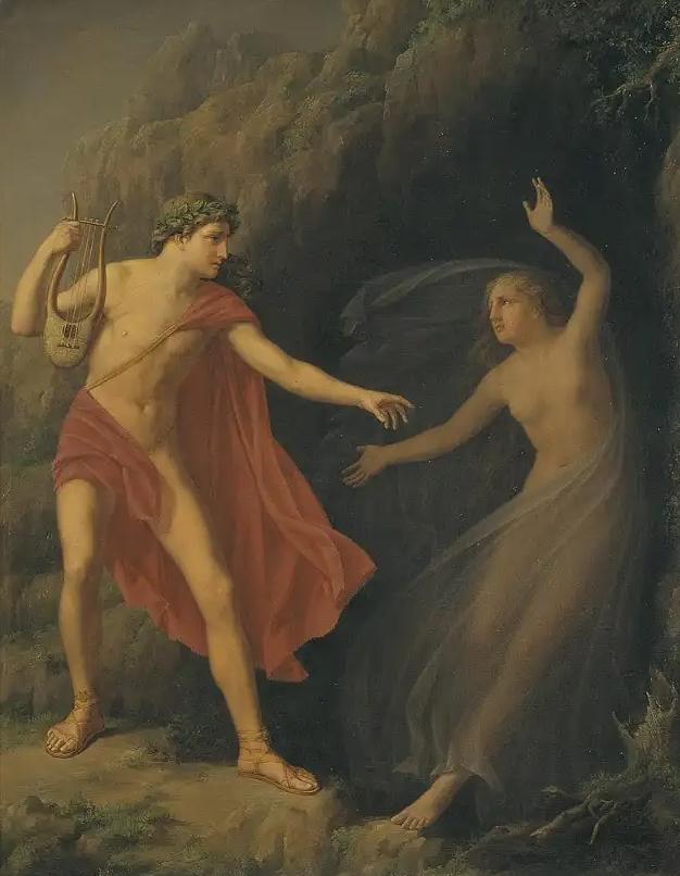 Pintura que retrata o mito de Orfeu e Eurídice.