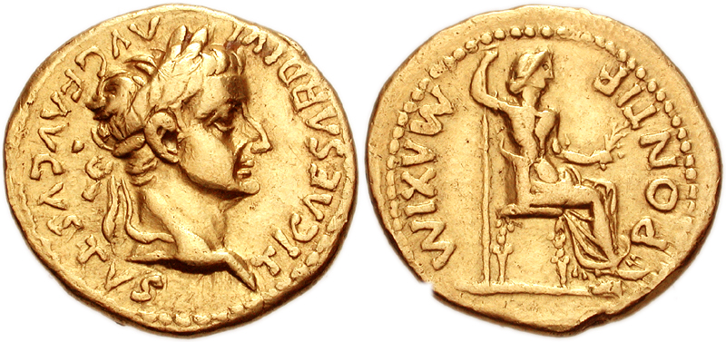 Áureo de Tiberius e Livia Drusa